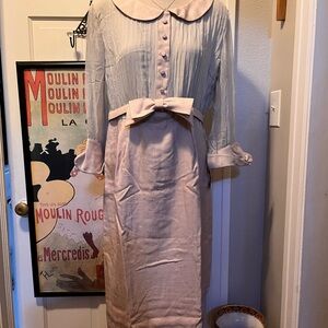 Women’s 1950’s silk and chiffon dress